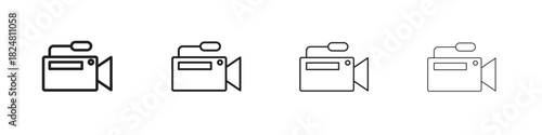 Video camera icons vector logo illustration simple design. Web UI design.