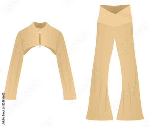 Bolero shirt and pants. vector	