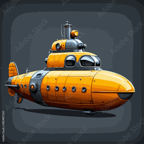 cute submarine vector image