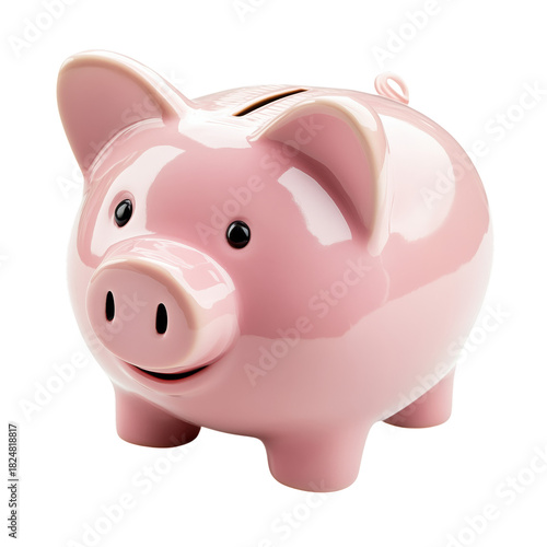 Classic Pink Piggy Bank for Saving Coins in a Cheerful Design