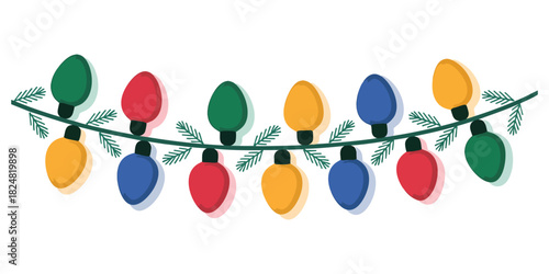 Christmas lights garland