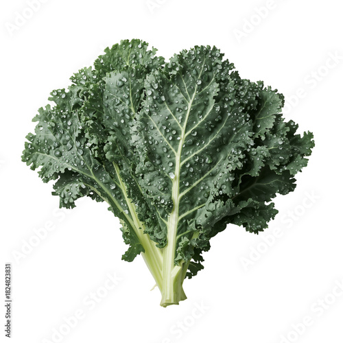 Fresh Kale Leaves With Water Droplets Ready for Healthy Meals and Salads in t...