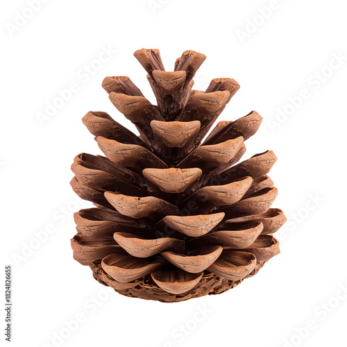 Beautiful Natural Pine Cone Resting on a Plain Surface Displays Its Unique Te...