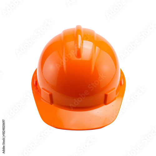 Safety Helmet Designed for Construction Workers in Bright Orange Color