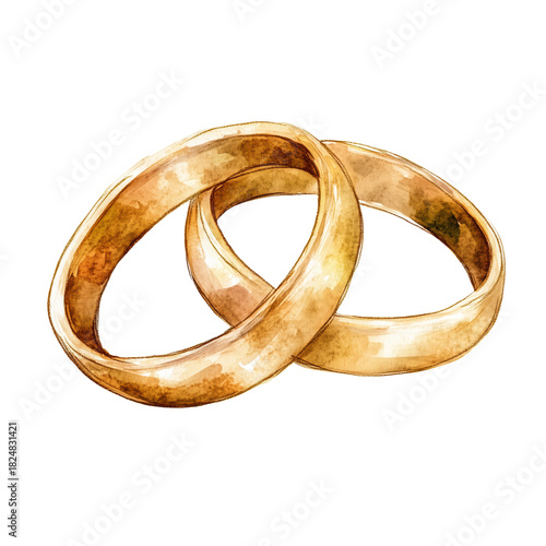 Elegant Gold Wedding Rings Symbolizing Love and Commitment