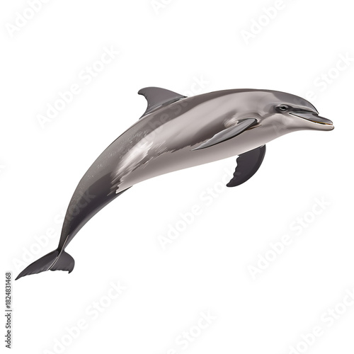 Dolphin Swimming Gracefully in Clear Blue Water During Daytime