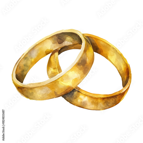 Elegant Gold Wedding Rings Symbolizing Love and Commitment