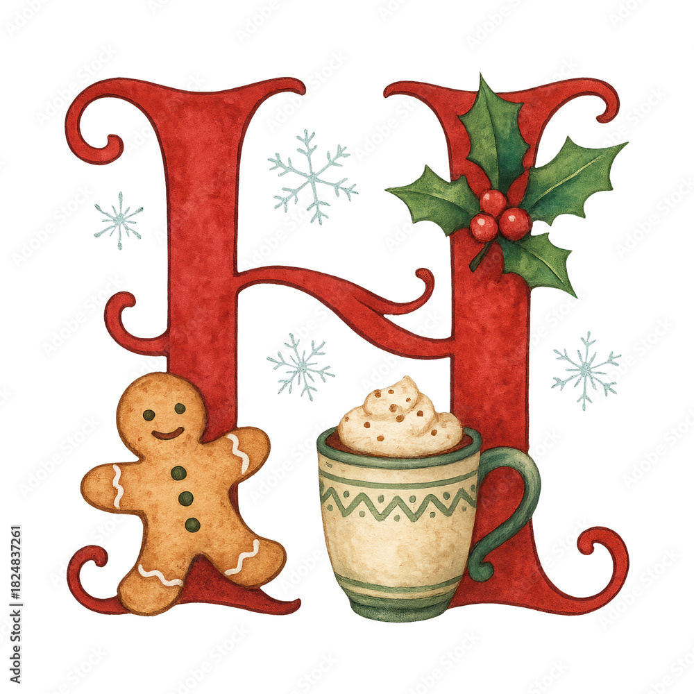 Naklejka premium PNG Festive holiday greeting illustration, transparent background