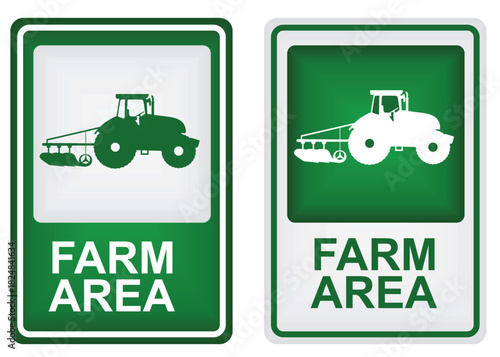 Farm area sign. vector illustration	
