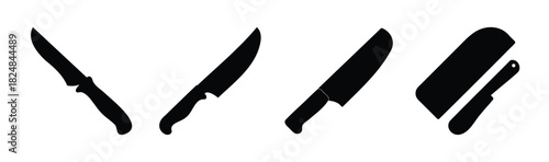 Modern knife silhouettes: utility, chef's, and cleaver tools