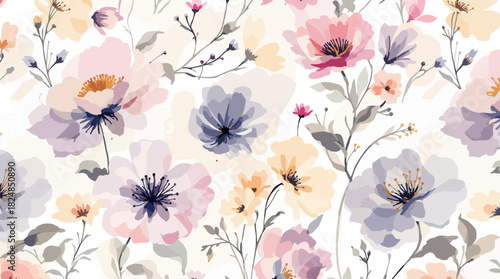 rose peach pastel color seamless pattern