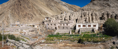 Shingo, India - September 14, 2024: View of Shingo village in Hemis National Park in Ladakh district