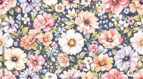 Vector watercolor abstract background, pattern, texture, paint splashes, pastel colors