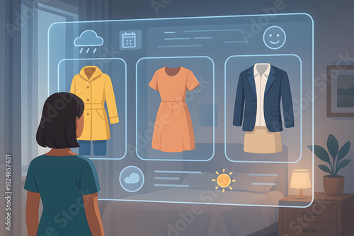 Choosing outfits with futuristic AR wardrobe