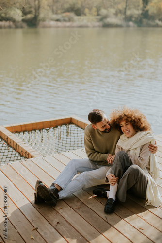 Couple enjoys a joyful mome...