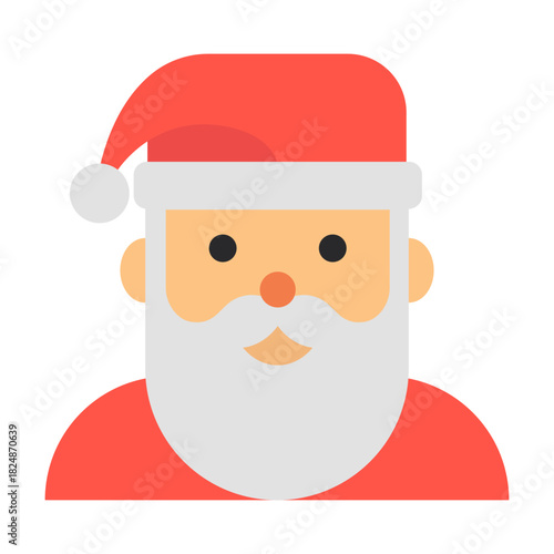 christmas santa claus flat color icon