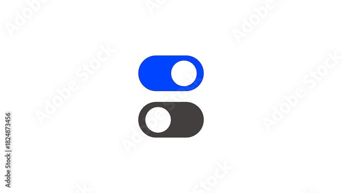 Toogle switch blue and grey for button enabling and disabling