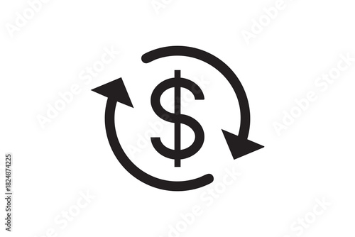 Dollar Exchange Arrows Icon