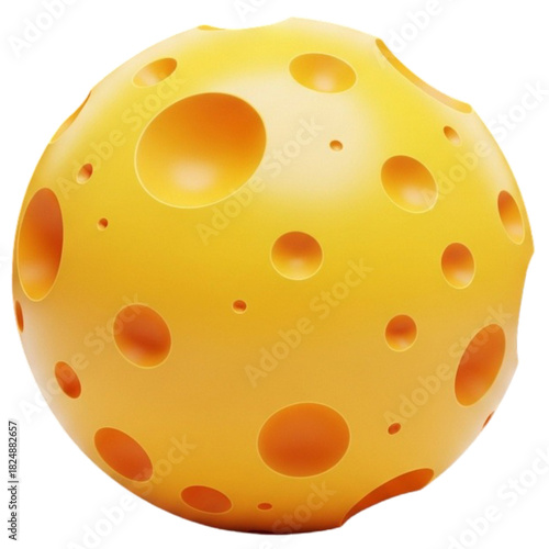Cheese Planet Isolated Sphere Illustration Culinary Dessert Food Background Cheese Ball Round on transparent background