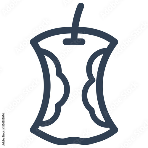 Waste management line icon. Organic trash pictogram. Garbage segregation sign for containers, dustbins, baskets, infographics, posters, ecology designs. Vector isolated illustration