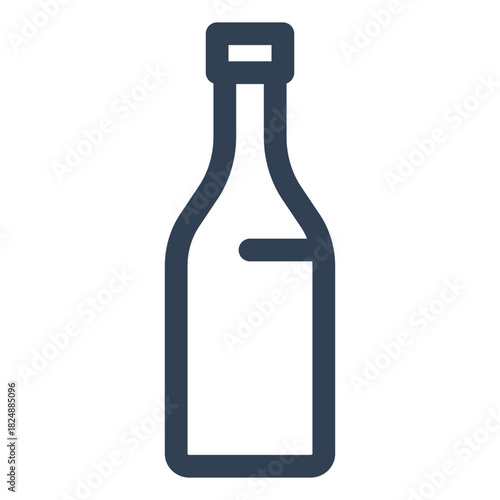 Waste management line icon. Glass trash pictogram. Garbage segregation sign for containers, dustbins, baskets, infographics, posters, ecology designs. Vector isolated illustration