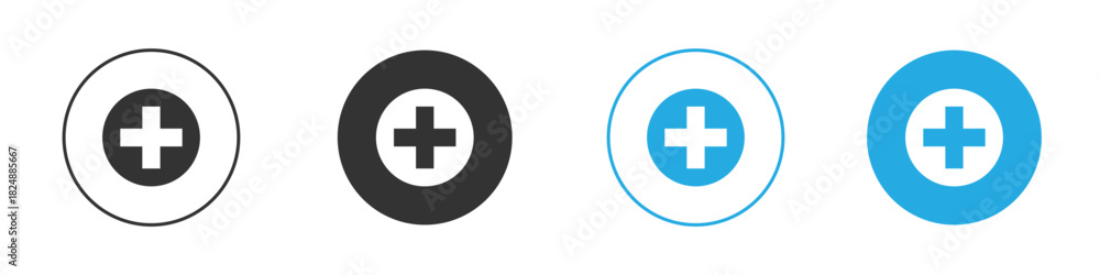 Obraz premium Add icons logo vector EPS 10, flat vector illustrations