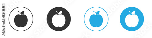 Apple icons logo vector EPS 10, flat vector illustrations