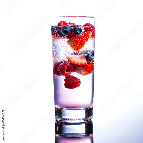 strawberry in glass