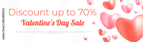 Holiday Sale. Valentine's Day Sale. Template. Banner template for posts, ads, cards, newsletters, prints, and more. EPS 10