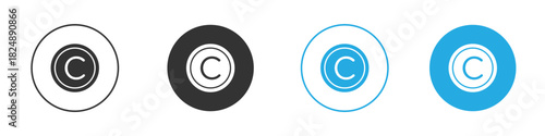 Copyright icons logo vector EPS 10, flat vector illustrations
