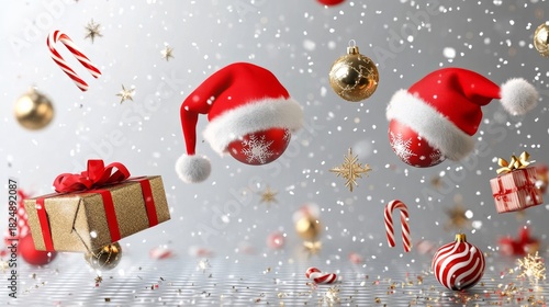 Christmas Holiday Decorations Isolated PNG Elements