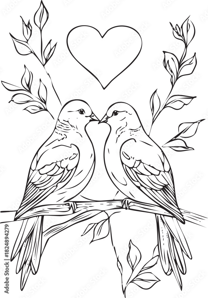 Obraz premium Dove symmetric design