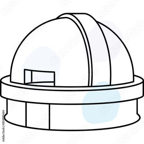 Observatory building illustration