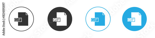 Gif icons logo vector EPS 10, flat vector illustrations