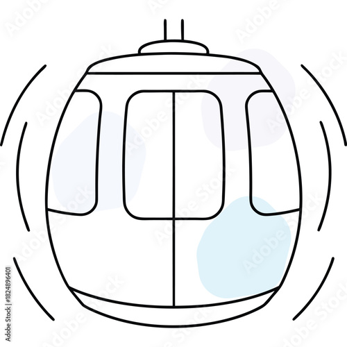 Gondola cable car cabin icon