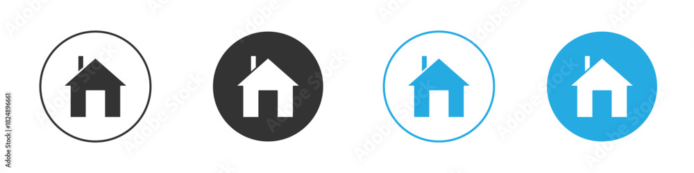 Fototapeta premium Home icons logo vector EPS 10, flat vector illustrations