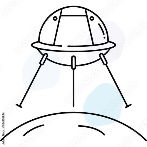 Spacecraft Landing on Planet