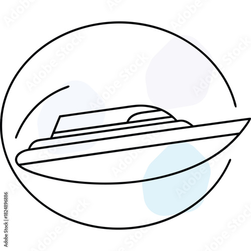 Simple Boat Drawing Icon