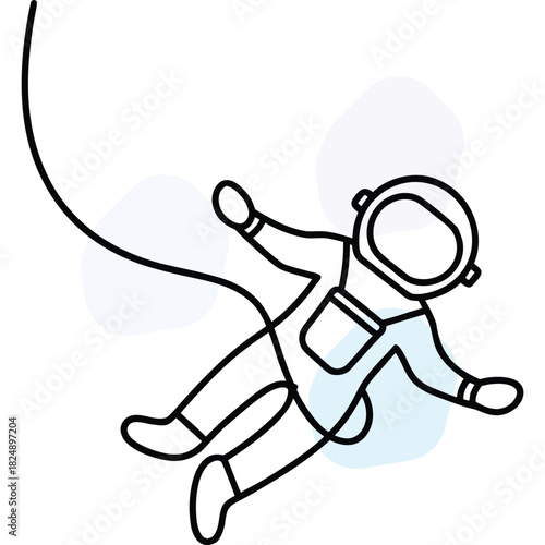 Simple drawing of an astronaut