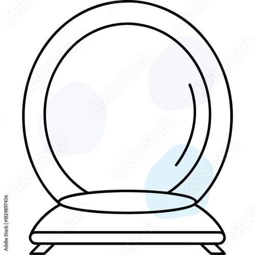Empty Crystalball Icon for Future Prediction and Magic Fortune Concepts