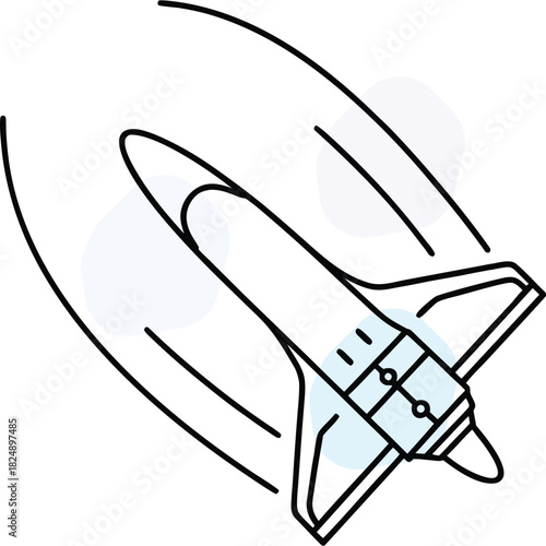 Modern Rocket Launch Icon for Startup Business Success and Growth