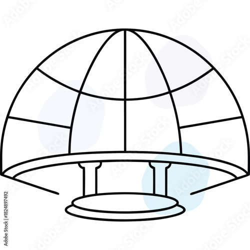 Modern Global Technology Network Globe Icon Illustration
