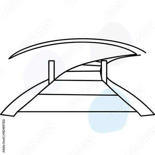 Clean Lineart Bridge Pathway Design With Modern Minimal Structure