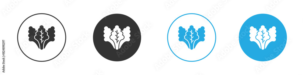 Fototapeta premium Lettuce icons logo vector EPS 10, flat vector illustrations