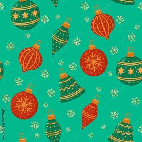 Colorful Festive Ornament Seamless Pattern