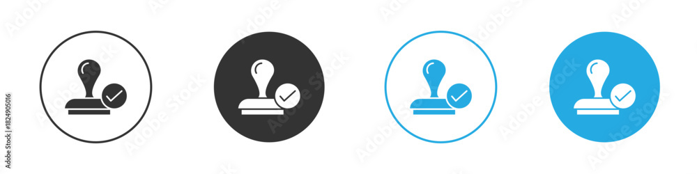 Fototapeta premium Stamp icons logo vector EPS 10, flat vector illustrations