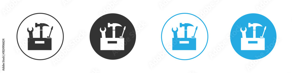 Fototapeta premium Toolbox icons logo vector EPS 10, flat vector illustrations