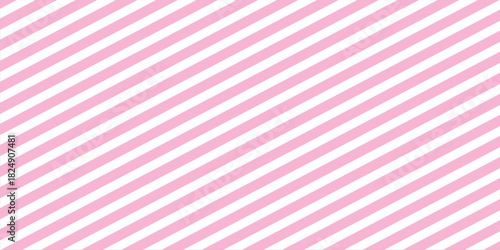Pink stripes on white background. Striped diagonal pattern Vector illustration of Seamless background Christmas or winter theme Geometric pattern Background with slanted lines