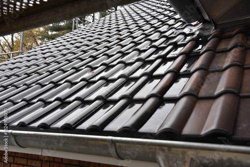 Wallpaper Mural Ein frisch eingedecktes Dach bei einem im Bau befindlichen Hauses Torontodigital.ca