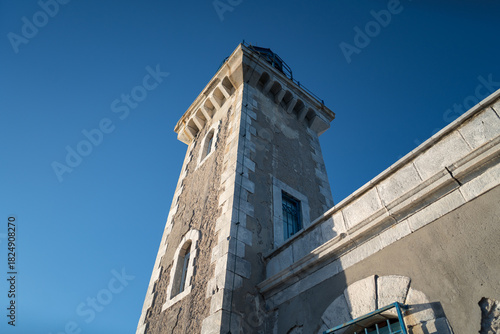 Lighthouse tower at Cape Tainaron, the Southernmost Point of Mainland Greece